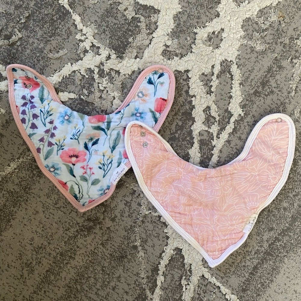 Loulou Lollipop Bandana Bibs - set of 2